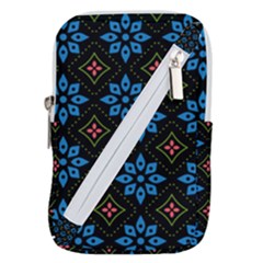 Flower Pattern Flora Floral Seamless Belt Pouch Bag (large) by Salmanaz77