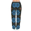 Flower Pattern Flora Floral Seamless Women Velvet Drawstring Pants View2