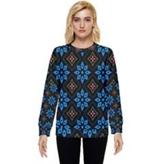 Flower Pattern Flora Floral Seamless Hidden Pocket Sweatshirt