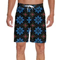 Flower Pattern Flora Floral Seamless Men s Beach Shorts by Salmanaz77