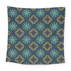 Flowers Pattern Design Abstract Square Tapestry (large)