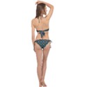 Flowers Pattern Design Abstract Cross Front Halter Bikini Set View2