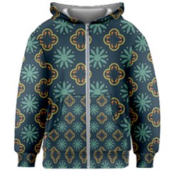 Flowers Pattern Design Abstract Kids  Zipper Hoodie Without Drawstring