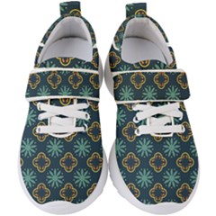 Flowers Pattern Design Abstract Kids  Velcro Strap Shoes by Salmanaz77