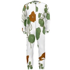 Nasturtium Flowers Plant Leaves Onepiece Jumpsuit (men)