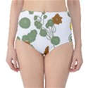 Nasturtium Flowers Plant Leaves Classic High-Waist Bikini Bottoms View1