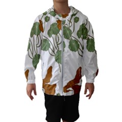 Nasturtium Flowers Plant Leaves Kids  Hooded Windbreaker