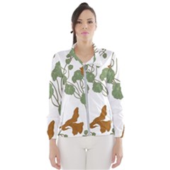 Nasturtium Flowers Plant Leaves Women s Windbreaker