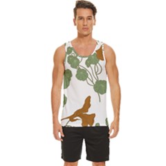 Nasturtium Flowers Plant Leaves Men s Wide Collar Tank Top by Salmanaz77