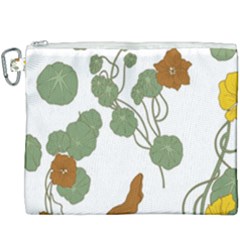 Nasturtium Flowers Plant Leaves Canvas Cosmetic Bag (xxxl) by Salmanaz77