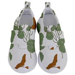 Nasturtium Flowers Plant Leaves Kids  Velcro No Lace Shoes by Salmanaz77