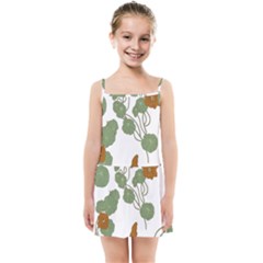 Nasturtium Flowers Plant Leaves Kids  Summer Sun Dress by Salmanaz77