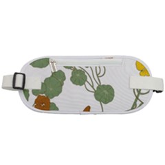 Nasturtium Flowers Plant Leaves Rounded Waist Pouch by Salmanaz77