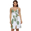 Nasturtium Flowers Plant Leaves V-Neck Pocket Summer Dress  View1