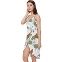 Nasturtium Flowers Plant Leaves Wrap Frill Dress View2