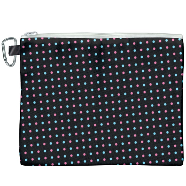 Pattern Dots Wallpaper Seamless Canvas Cosmetic Bag (XXXL)