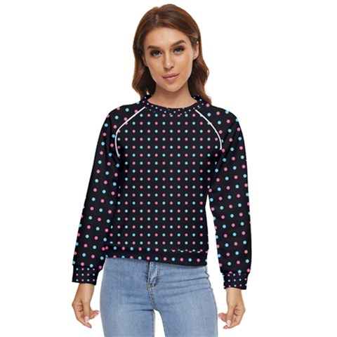 Pattern Dots Wallpaper Seamless Women s Long Sleeve Raglan T-shirt by Salmanaz77