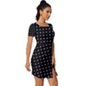 Pattern Dots Wallpaper Seamless Fitted Knot Split End Bodycon Dress View3