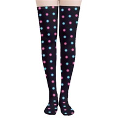 Pattern Dots Wallpaper Seamless Thigh High Stockings