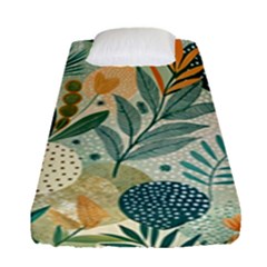 Leaves Pattern Flora Fitted Sheet (single Size)