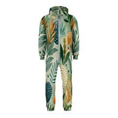 Leaves Pattern Flora Hooded Jumpsuit (kids)