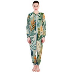 Leaves Pattern Flora Onepiece Jumpsuit (ladies)