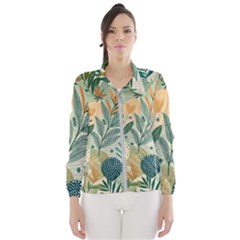 Leaves Pattern Flora Women s Windbreaker