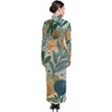 Leaves Pattern Flora Turtleneck Maxi Dress View2