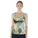 Leaves Pattern Flora Racer Back Sports Top View1