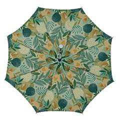 Leaves Pattern Flora Automatic Folding Umbrella With Case (medium)