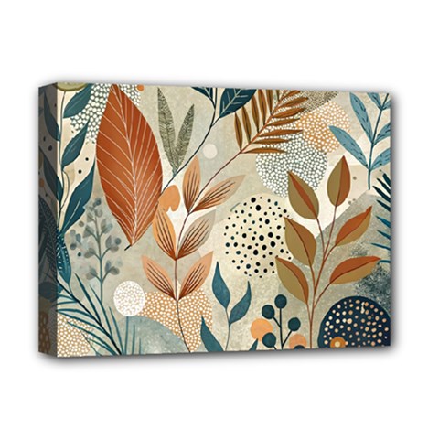 Leaves Pattern Floral Deluxe Canvas 16  X 12  (stretched)  by Salmanaz77