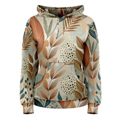 Leaves Pattern Floral Women s Pullover Hoodie