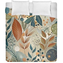 Leaves Pattern Floral Duvet Cover Double Side (california King Size) by Salmanaz77