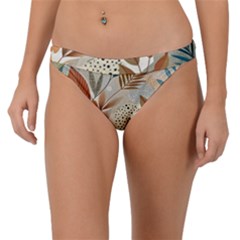 Leaves Pattern Floral Band Bikini Bottoms by Salmanaz77