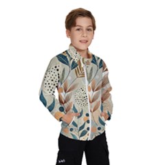 Leaves Pattern Floral Kids  Windbreaker by Salmanaz77