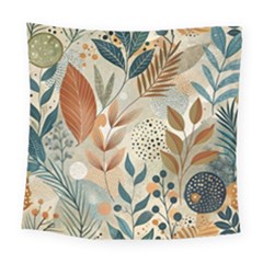 Leaves Pattern Floral Square Tapestry (large)