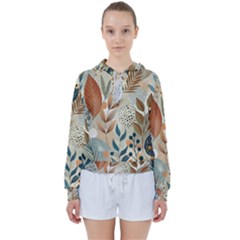 Leaves Pattern Floral Women s Tie Up Sweat by Salmanaz77