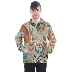 Leaves Pattern Floral Men s Half Zip Pullover