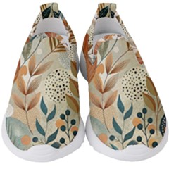 Leaves Pattern Floral Kids  Slip On Sneakers by Salmanaz77