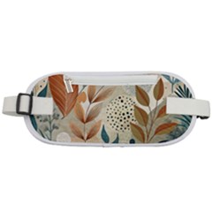 Leaves Pattern Floral Rounded Waist Pouch by Salmanaz77