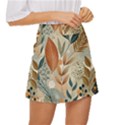 Leaves Pattern Floral Mini Front Wrap Skirt View3