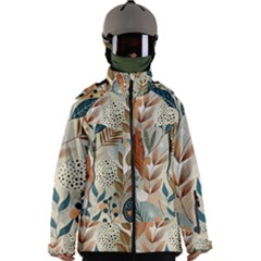 Leaves Pattern Floral Men s Zip Ski And Snowboard Waterproof Breathable Jacket by Salmanaz77