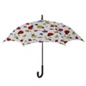 Seamless Pattern Nature Flowers Hook Handle Umbrellas (Large) View3