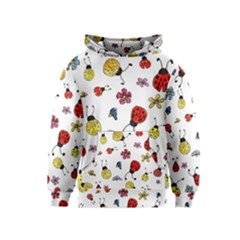 Seamless Pattern Nature Flowers Kids  Pullover Hoodie