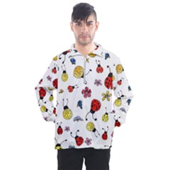 Seamless Pattern Nature Flowers Men s Half Zip Pullover