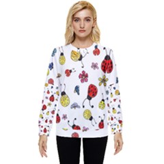 Seamless Pattern Nature Flowers Hidden Pocket Sweatshirt