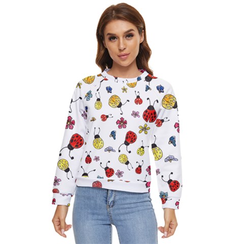 Seamless Pattern Nature Flowers Women s Long Sleeve Raglan T-shirt by Salmanaz77