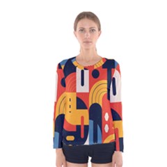 Abstract Pattern Design Women s Long Sleeve T-shirt