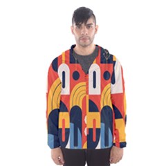 Abstract Pattern Design Men s Hooded Windbreaker by Salmanaz77