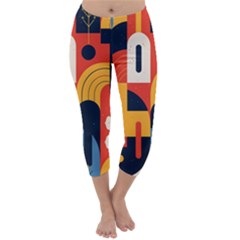 Abstract Pattern Design Capri Winter Leggings 